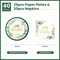 40pc Sage Green "Oh Baby" Plates & Napkins Set (Serves 20) - Elegant Eucalyptus Greenery Disposable Tableware - 9" Paper Plates & 13" Napkins for Gender Reveal, Baby Shower & Boho Birthday Decor